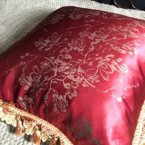 3 Red Pillows - Satin & Velvet
